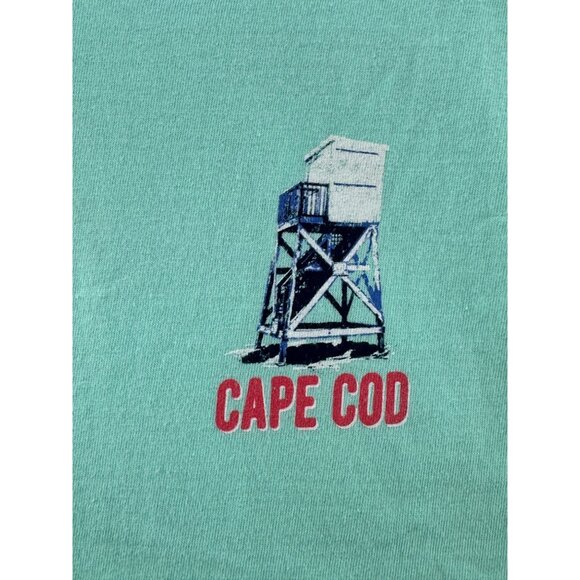 Cuffys Cape Cod Mens T-Shirt 100% Cotton Mint Green With Lifeguard Design - Picture 3 of 5